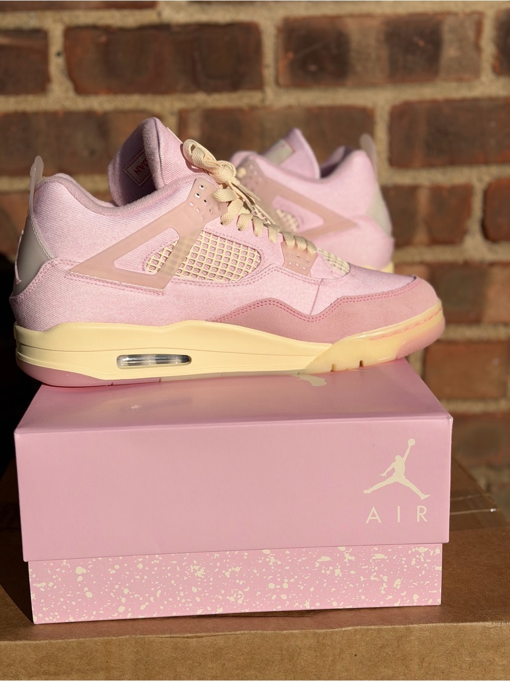 Air jordan retro 4 pearl pink and iced out carmine size 12.5 - Picture 11 of 15